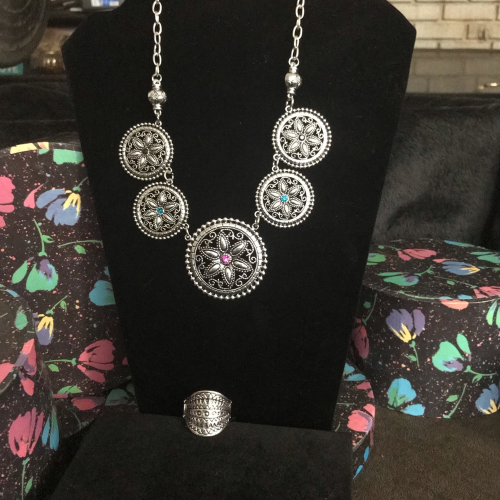 Silver floral stunning statement piece
